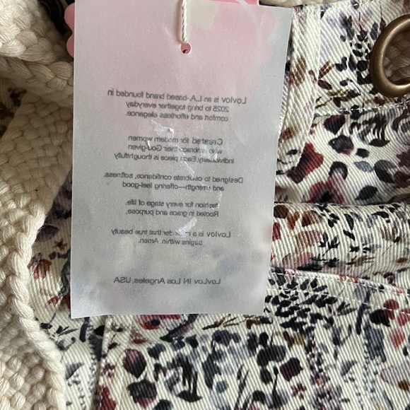 Luvluv Floral Print Pants with corded Belt - Picture 3 of 5